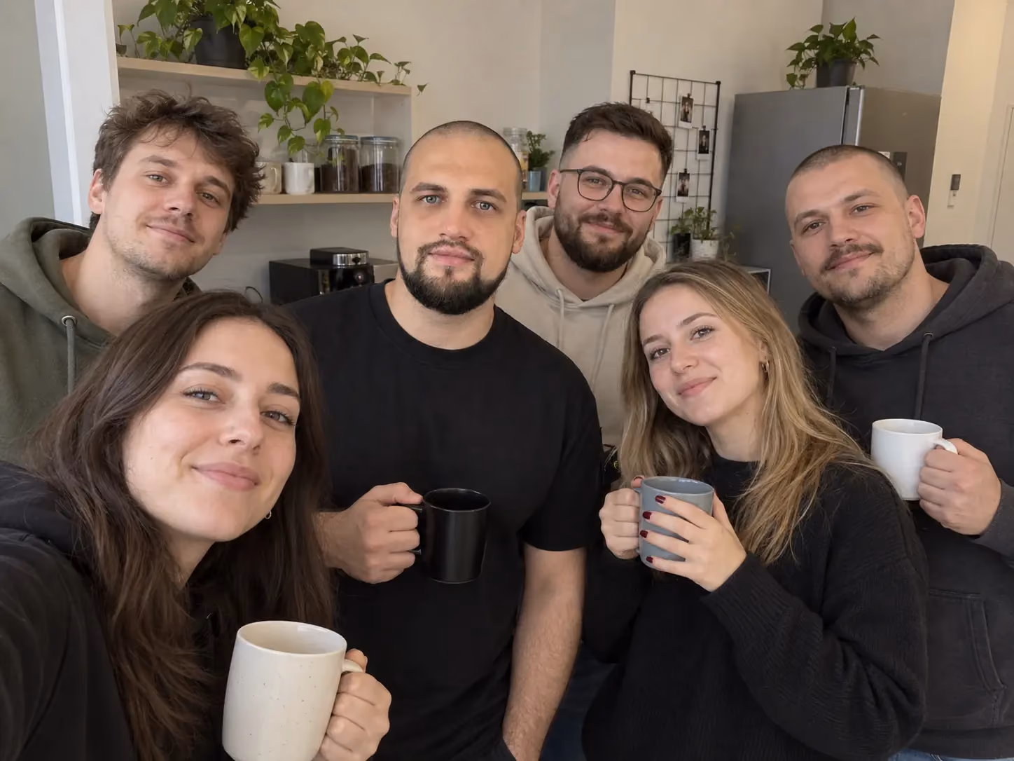 The Traffic PRO team together with coffee in the office kitchen